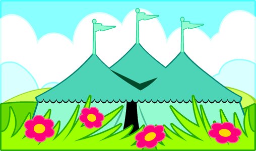 Park summer tent. Free illustration for personal and commercial use.