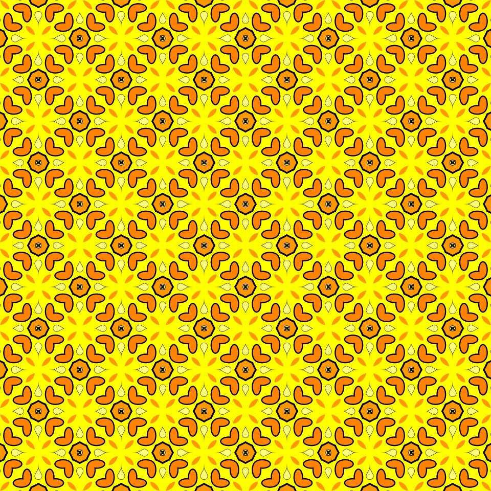 Pattern design yellow. Free illustration for personal and commercial use.