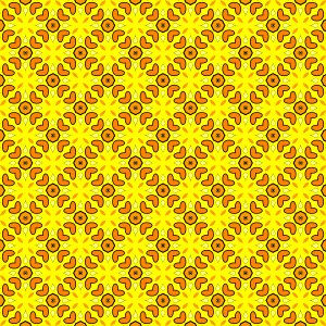Pattern design yellow. Free illustration for personal and commercial use.