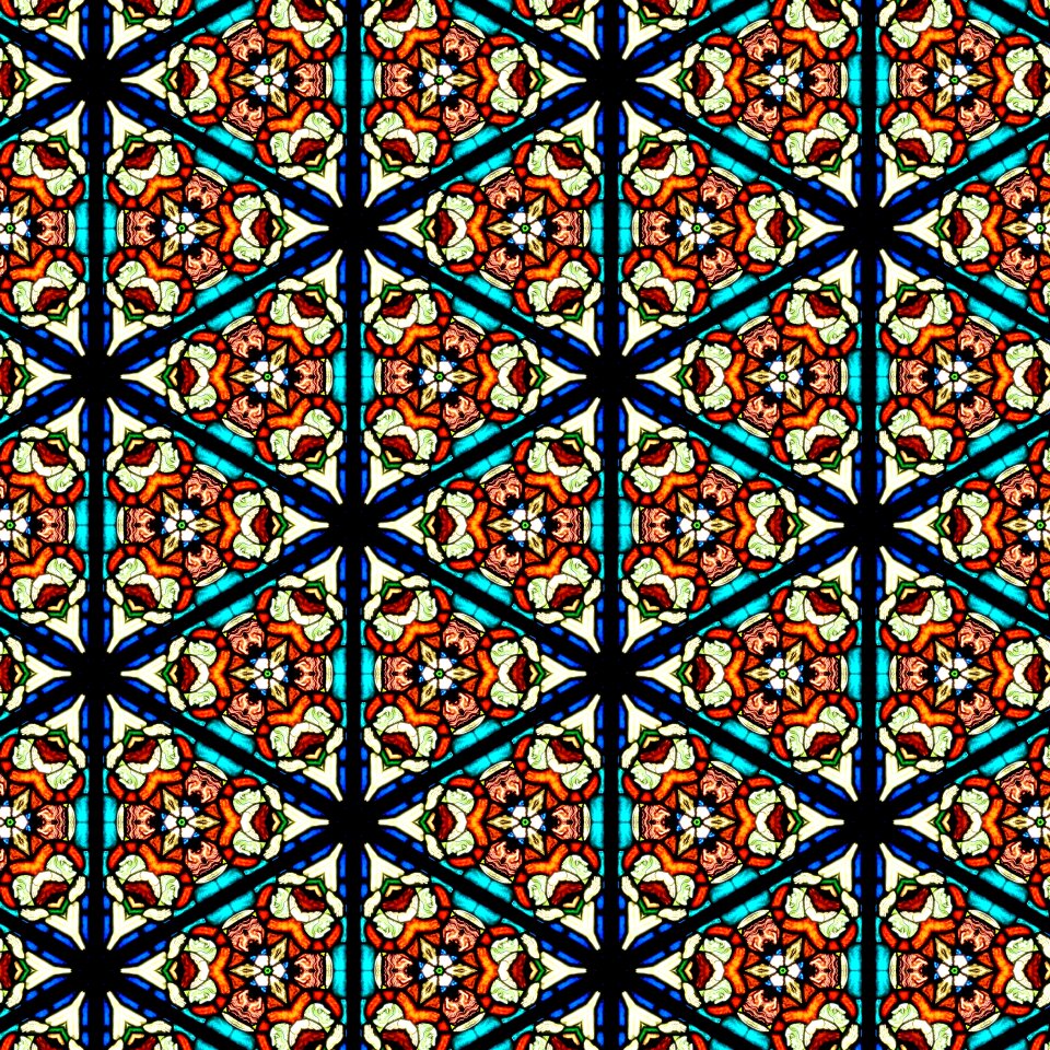 Church glass pattern. Free illustration for personal and commercial use.