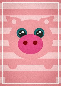 Farm sow piglet. Free illustration for personal and commercial use.