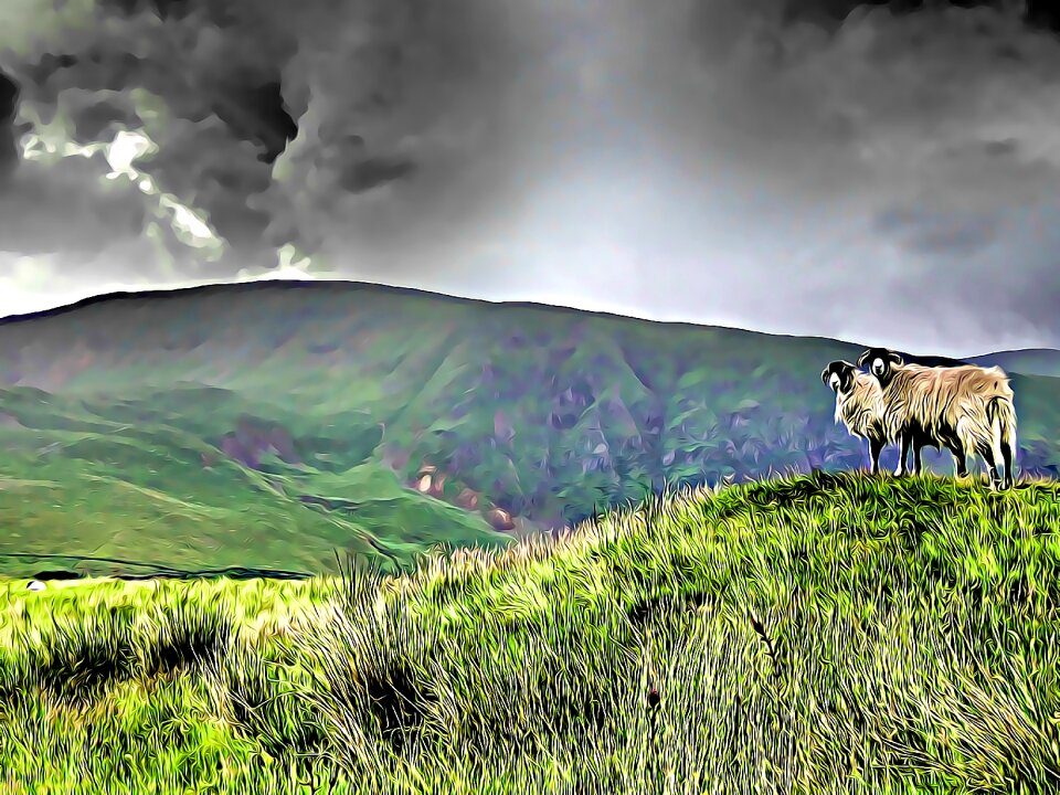 Cumbria landscape england. Free illustration for personal and commercial use.
