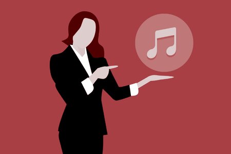 Concert music festival music icon. Free illustration for personal and commercial use.