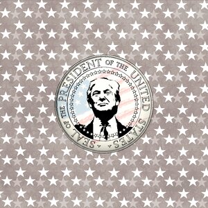 Art desktop trump. Free illustration for personal and commercial use.