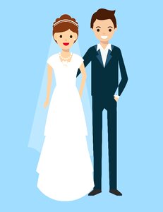 Groom man woman. Free illustration for personal and commercial use.