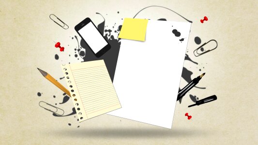 Abstract paperwork documents. Free illustration for personal and commercial use.