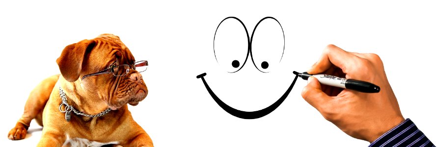 Draw signed smile. Free illustration for personal and commercial use.