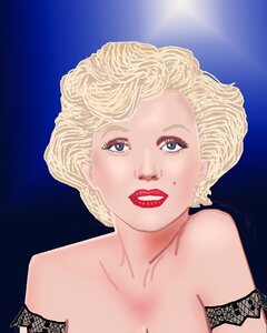 Glamorous blonde Free illustrations. Free illustration for personal and commercial use.
