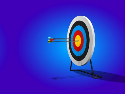 Bullseye sport aim. Free illustration for personal and commercial use.
