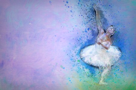 Woman elegant ballerina. Free illustration for personal and commercial use.