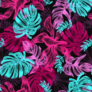 Pattern colors jungle. Free illustration for personal and commercial use.