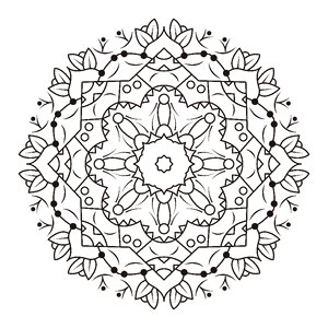 Retro art mandala. Free illustration for personal and commercial use.