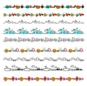 Pattern retro set. Free illustration for personal and commercial use.