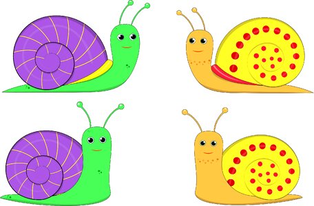 Cute snail insect. Free illustration for personal and commercial use.