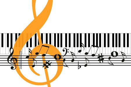 Clef tonkunst keys. Free illustration for personal and commercial use.