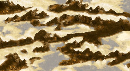 Clouds cartography map. Free illustration for personal and commercial use.