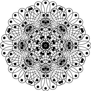Mandala round circle. Free illustration for personal and commercial use.