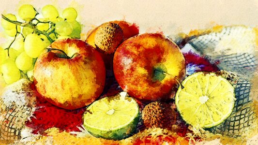 Healthy decoration fruits. Free illustration for personal and commercial use.
