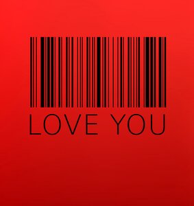 You barcode barcode love you. Free illustration for personal and commercial use.