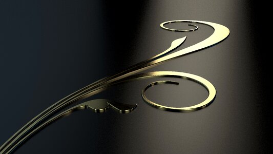 Shiny metal decoration. Free illustration for personal and commercial use.