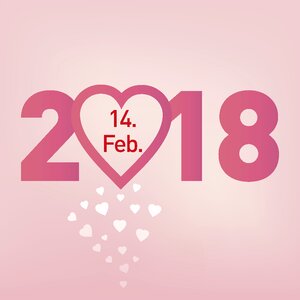 Amorous valentine's day calendar. Free illustration for personal and commercial use.