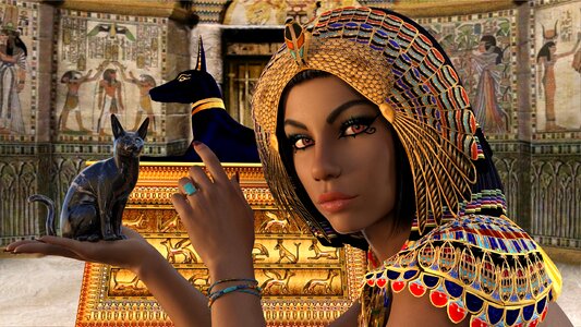 Nefertiti cleopatra anubis. Free illustration for personal and commercial use.