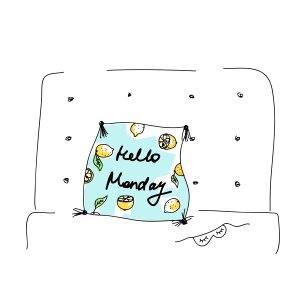 Lemon hello monday Free illustrations. Free illustration for personal and commercial use.