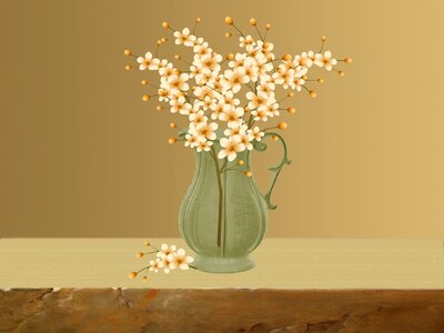 Vase decoration interior. Free illustration for personal and commercial use.