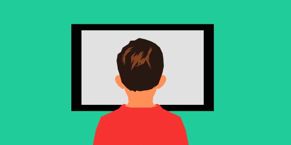 Children child television. Free illustration for personal and commercial use.
