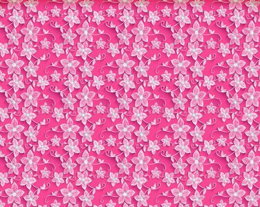 Paper pink floral. Free illustration for personal and commercial use.