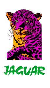 Design jaguar flat colors. Free illustration for personal and commercial use.