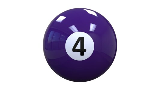 Purple 4 8-ball. Free illustration for personal and commercial use.