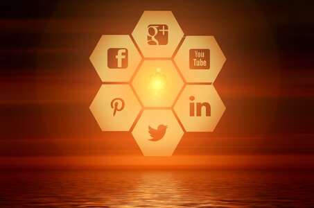 Social networking symbols internet. Free illustration for personal and commercial use.