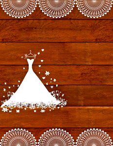 Lace wedding dress background. Free illustration for personal and commercial use.