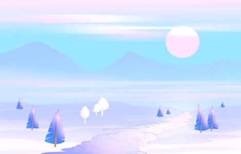 Snow landscape nature. Free illustration for personal and commercial use.