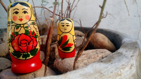 Russian matryoshka babuschka. Free illustration for personal and commercial use.