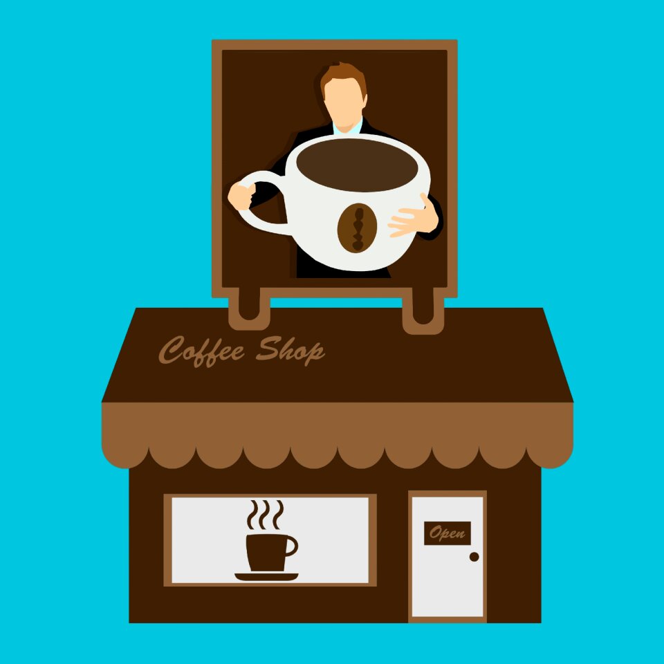 Open brown cup. Free illustration for personal and commercial use.