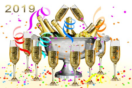 Sylvester turn of the year celebrate. Free illustration for personal and commercial use.