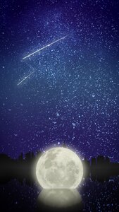 The night sky night city. Free illustration for personal and commercial use.