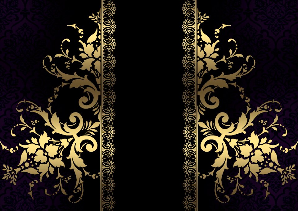 Oriental gold black. Free illustration for personal and commercial use.