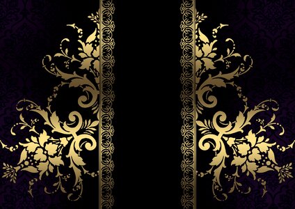 Oriental gold black. Free illustration for personal and commercial use.