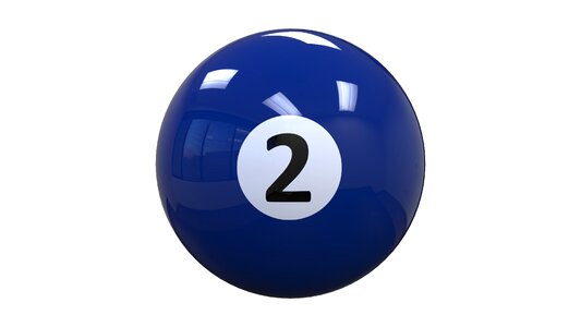 Blue 2 8-ball. Free illustration for personal and commercial use.