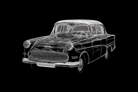 Auto opel record. Free illustration for personal and commercial use.