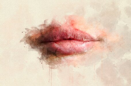 Labios makeup rosa. Free illustration for personal and commercial use.