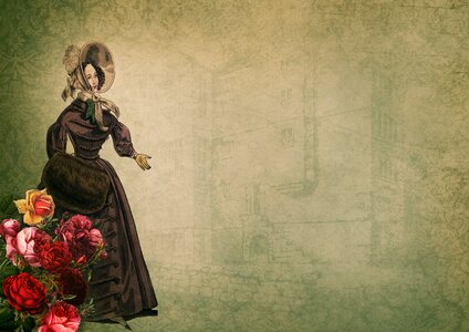 Victorian fashion old. Free illustration for personal and commercial use.