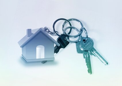 Door key turnkey catchment. Free illustration for personal and commercial use.
