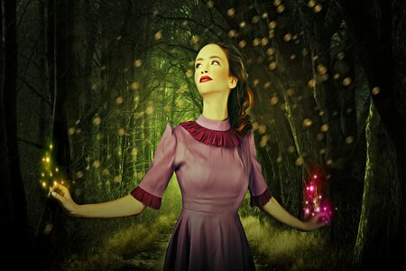 Magic fairytale woman. Free illustration for personal and commercial use.