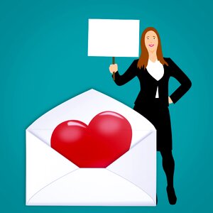 Love mail valentine. Free illustration for personal and commercial use.