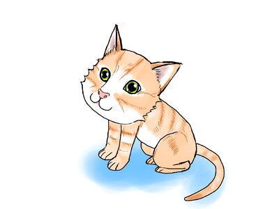 Cat sit down Free illustrations. Free illustration for personal and commercial use.