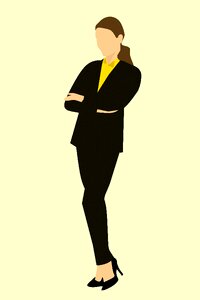 Brown hair business business person. Free illustration for personal and commercial use.